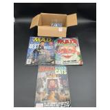 (2) BASEBALLS, BASEBALL & FOOTBALL CARDS, &