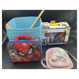 CHILDRENS TOYS, SPIDERMAN LUNCH BOX, ETC.