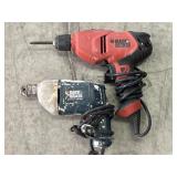 (2) BLACK & DECKER ELECTRIC DRILLS