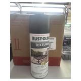 QTY 6- RUSTOLEUM TEXTERED BLACK SPRAY PAINT