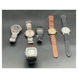 (6) ASSORTED WATCHES - SOME W/ DAMAGE