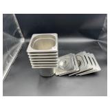 (7) COMMERCIAL STAINLESS STEEL STEAM TABLE PANS -