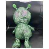 LARGE SHINY GREEN DISCO ALIEN PLUSH TOY