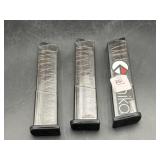 (3) ETS SHIELD 9mm 12 ROUND MAGAZINES