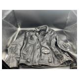 LEATHER BIKER JACKET - SIZE UNKNOWN -