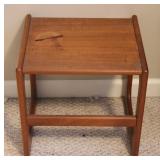 Mid Century Modern Teak Side Table/ Stool