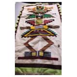 Hand Woven Mexican Folk Art Tapestry