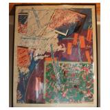 View of Earth from Air 1975 Screen print Poster