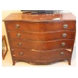 Mahogany Serpentine Front Chest of Drawers