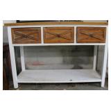 Rustic Crossbuck Wood Console Table