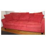 Red 3 Seater Pullout Bed Sofa