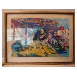 Leroy Neiman Lithograph "Rushing Back" - Artist