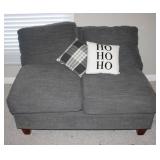 Gray Fabric 2 Seater Loveseat