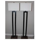Modern Style Metal Windowpane Floor Lamps