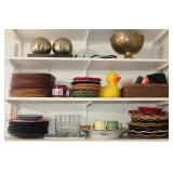 Misc Dish Collection w/ Brass Decor & Ducky