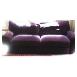 Deep Purple Velvet Sofa