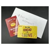 BOJANGLES $200.00 GIFT CARDS