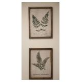 2pc Botanical Leaf Wall Art 17 x 13