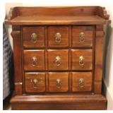 Mid-Century Style Brass Lion 3 Drawer Night Stand