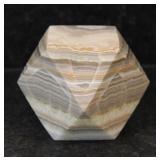 Banded Agate Geometric Paperweight