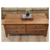 Oak Coffee Table w/drawers (items on are included)