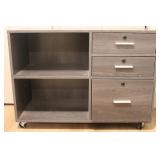 Dextrus 3-Drawer Wood File Cabinet (No Keys)