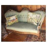 VICTORIAN CARVED SETTEE