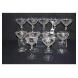 11 PCS FOSTORIA "JUNE" STEMWARE