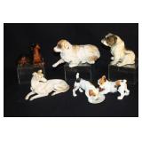 6 DOG FIGURINES