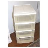 PLASTIC ROLLING 4 DRW STORAGE CHEST