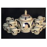 GERMAN "CASTLES ON THE RHINE" PUNCH SET