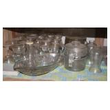 SALTS, PYREX COFFEE POT, STEMWARE ON SHELF