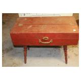 WOOD TOOLBOX ON LEGS