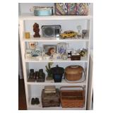 WHITE BOOKCASE (contents sold separately)