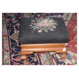 NEEDLEPOINT OTTOMAN