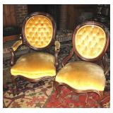 PAIR VICTORIAN PARLOR CHAIRS