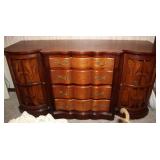 10 Drawer Serpentine Style Dresser