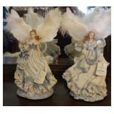 (2) Montefiori Collection Fiber Optic Angels