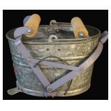 White Co. Glavanized Metal Mop Bucket