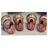 WCL Ceramic Turkey Shakers & Candle Holders