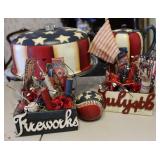 Hand Painted Stars & Striped Serving Set w/ Decor