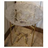 Crystal Plate Pop Up Side Table