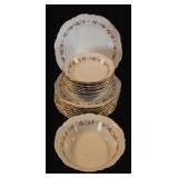 18pc. Fine China Spring Garden Plate & Bowl Set