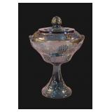 Indiana Glass Harvest Carnival Glass Compote