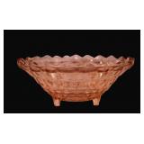 Jeannette Pink Depression Glass Cubist Bowl