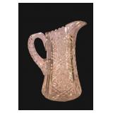 American Brilliant Period 19th Cen Crystal Pitcher