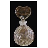 Telephora Heart Shaped Crystal Perfume Bottle
