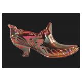 Fenton Art Glass Cabbage Rose Victorian Slipper