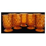 Indiana Glass American Whitehall Footed Juice Cups