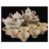 24pc. Misc Rose Ceramic China Tea set